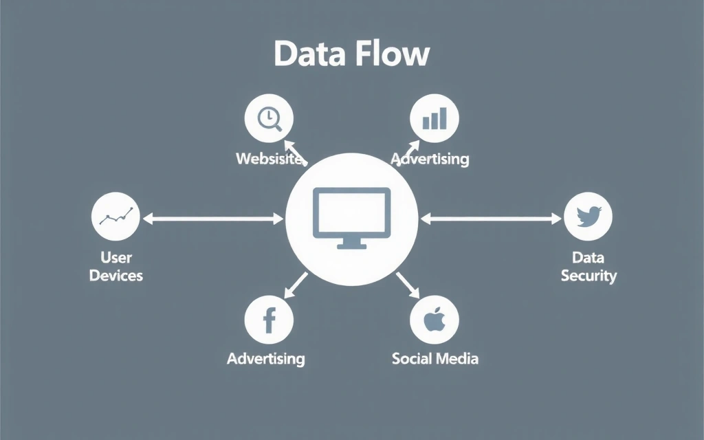 Diagram przedstawiający przepływ danych między stroną, użytkownikiem i usługami stron trzecich