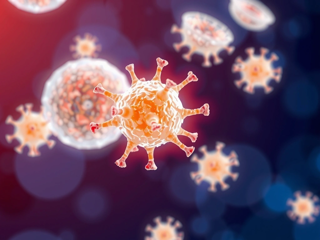 Abstrakcyjne, czyste przedstawienie zdrowych komórek.